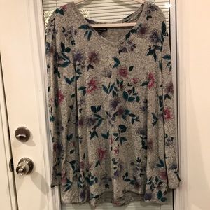 Lane Bryant floral long sleeve shirt
